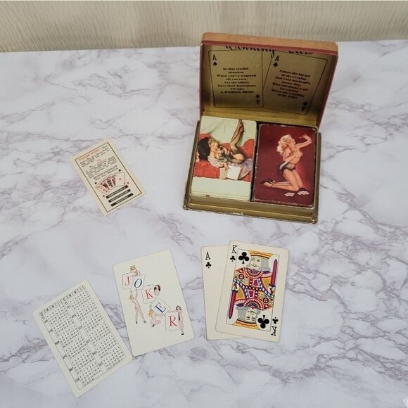 Winning Aces 40s Pin-Up Nude Art Playing Cards Vintage